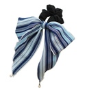 Fashion cute striped fabric bow ribbon hair ring femalepicture11