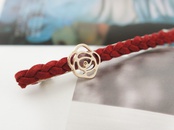 fashion rose handwoven leather hairpin female infrared simple alloy clippicture10