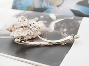 fashion rose handwoven leather hairpin female infrared simple alloy clippicture11