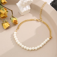 fashioncreative simple jewelry pearl alloy stitching bracelet