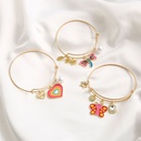 new simple womens jewelry set drip oil butterfly heart dragonfly alloy braceletpicture6