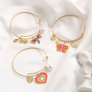 new simple womens jewelry set drip oil butterfly heart dragonfly alloy braceletpicture7