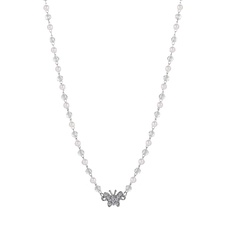 bijoux géométriques simples collier de clavicule de papillon de perle de cristal