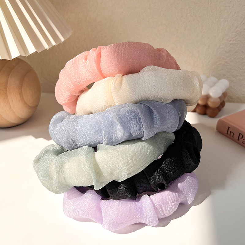 simple pleated mesh solid color hairpin hair bundle new simple hair accessories