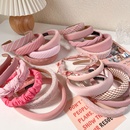 spring and summer pink headband Korean widebrimmed sponge headbandpicture8