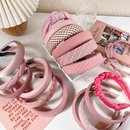 spring and summer pink headband Korean widebrimmed sponge headbandpicture10