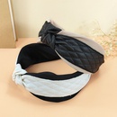 new fashion leather color matching doublelayer wide knotted hairpinpicture6