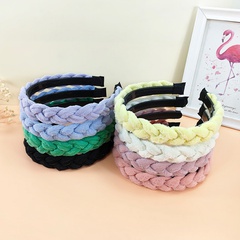 new bubble chiffon braided wide-brimmed fabric braided hairpin