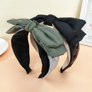 new doublelayer bow headband simple retro PU leather hairpinpicture6