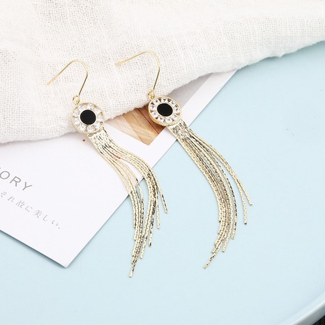 Temperament and fashion all-match tassel earrings's discount tags