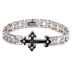 Fashion Bracelet Retro Cross Jewelry Bracelet Titanium Steel Bracelet
