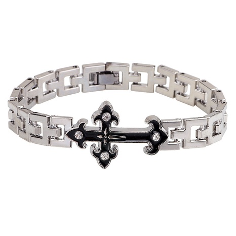 Fashion Bracelet Retro Cross Jewelry Bracelet Titanium Steel Bracelet's discount tags