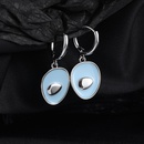 simple fashion blue oil drop ear buckle 2022 new copper earringspicture7