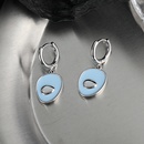 simple fashion blue oil drop ear buckle 2022 new copper earringspicture10