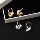 Solid heart earrings female glossy 18k gold titanium steel earringspicture8