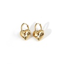 Solid heart earrings female glossy 18k gold titanium steel earringspicture10