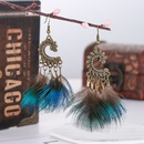 retro winged bird feather peacock tassel earrings fashion jewelrypicture7