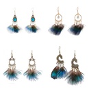retro winged bird feather peacock tassel earrings fashion jewelrypicture9