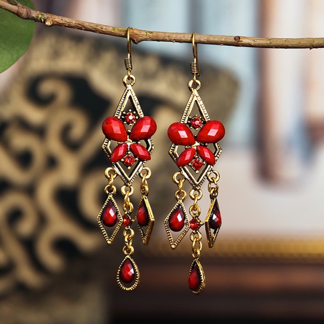 Ethnic style butterfly earrings female retro diamond earrings wholesale  NHDAX666367's discount tags