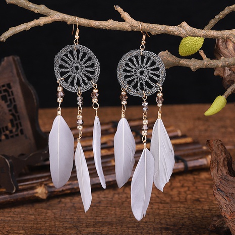 New Bohemian Dream Catcher Fairy Long Tassel Earrings Wholesale's discount tags