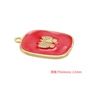 fashion bow accessories drop oil pendant square butterfly colorful copper pendantpicture8