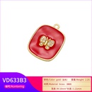 fashion bow accessories drop oil pendant square butterfly colorful copper pendantpicture10