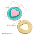 fashion drip oil heartshaped pendant simple contrast color drop oil copper accessoriespicture11