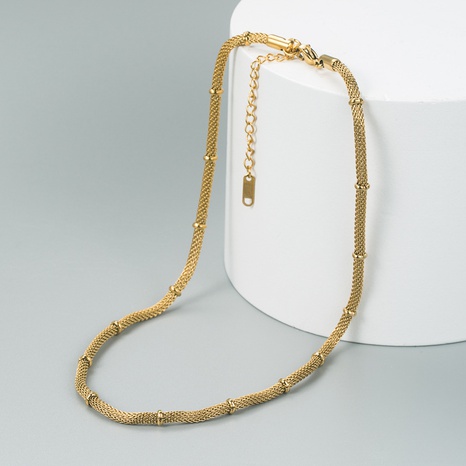 fashion solid color geometric titanium steel necklace wholesale NHLN666465's discount tags
