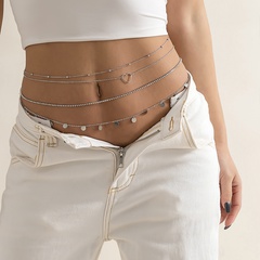 multi-layer tassel sequined metal waist beach rhinestone alloy body chain