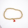 new wild gold ball beaded color oil drop heartshaped elastic copper braceletpicture12