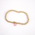 new wild gold ball beaded color oil drop heartshaped elastic copper braceletpicture18