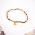 new wild gold ball beaded color oil drop heartshaped elastic copper braceletpicture19
