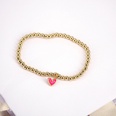 new wild gold ball beaded color oil drop heartshaped elastic copper braceletpicture20