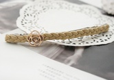 fashion rose handwoven leather hairpin female infrared simple alloy clippicture14