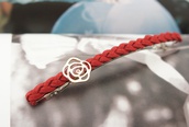 fashion rose handwoven leather hairpin female infrared simple alloy clippicture15