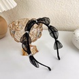 Korean new rhinestone bow headband retro mesh bow headbandpicture13