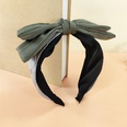 new doublelayer bow headband simple retro PU leather hairpinpicture12