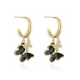 vintage oil drop earrings copper plated 18K gold zircon butterfly earrings wholesalepicture14