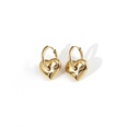 Solid heart earrings female glossy 18k gold titanium steel earringspicture11