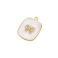 fashion bow accessories drop oil pendant square butterfly colorful copper pendantpicture12