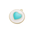 fashion drip oil heartshaped pendant simple contrast color drop oil copper accessoriespicture16