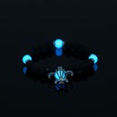 New fashion jewelry turtle pendant black volcanic beads luminous elastic alloy braceletpicture9