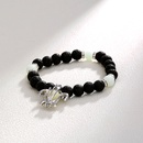 New fashion jewelry turtle pendant black volcanic beads luminous elastic alloy braceletpicture12