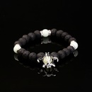 New fashion jewelry turtle pendant black volcanic beads luminous elastic alloy braceletpicture13