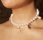 Boho Seestern Muschel Perlenkette Damen einlagige Halskettepicture7