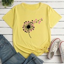 Heart Flower Print Ladies Loose Casual TShirtpicture5