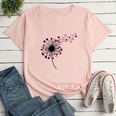Heart Flower Print Ladies Loose Casual TShirtpicture19