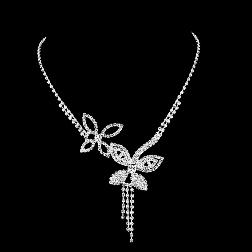 Bijoux Fantaisie Parures Bijoux | Mode Exagr Diamant Arc Collier Boucles D39oreilles Ensemble De Bijoux - MO61908