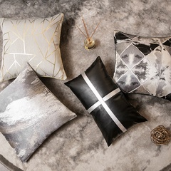 fashion simple pillowcase sofa cushion contrast color pillow