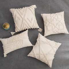 Bohemian Fashion Cotton Tufted Embroidered Pillowcase Sofa Cushion